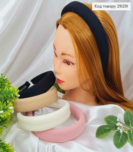 Обруч пластик, Льняной 3см, цвета в ассорт. 291291 фото 1