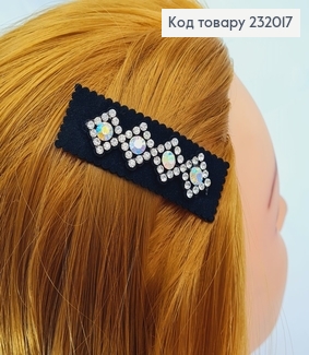 Заколка Тік - так 7 * 2 см Бархат з камінцями 232017 фото