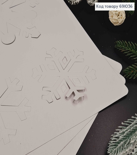 Трафарет новогодний (6 листов в уп.), для украшения окон, рисунки в ассорт. 691036 фото 1