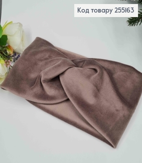 Повязка, мягкий велюр, Светло-коричневый, 22*11см, ручная работа, Украина. 275053 фото