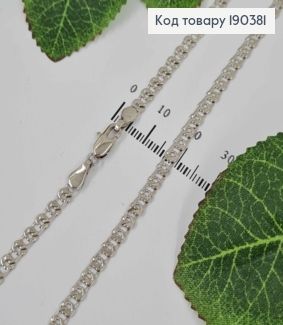 Цепочка родованная, Плетение Узелки, дл. 50см. шир. 4мм, Xuping 190381 фото