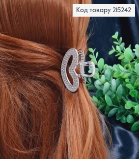 Краб металл Сердце в камнях дл. 4,5см., шир. 2см. 215242 фото