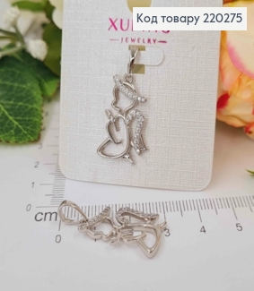 Кулон, Ангелочок з камінчиками, 2см, Xuping  220275 фото