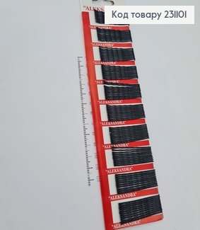Заколка невидимка металл черная 4,5 см100 шт / уп  231101 фото