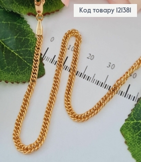 Цепочка 4мм, длина 50см, плетение ПАНЦИРНОЕ, Xuping 18K 121381 фото