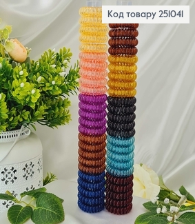 Резинка пружинка, кольорова, 4см. в асорт. 251041 фото