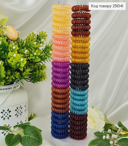 Резинка пружинка, цветная, 4см. в ассорт. 251041 фото 1