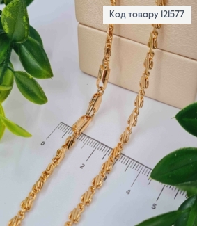 Цепочка веревочное плетение, ширина 3,5мм, длина 56см, Xuping 18K 121577 фото