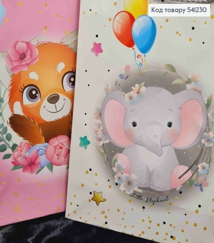 Пакет бумажный с принтом "Милые зверьки", 32*26*10см, в ассортименте 541230 фото 2