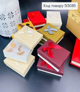 Коробка с Бантиком с люрексом, 9х2,5х6,5см, в ассорт. 513085 фото