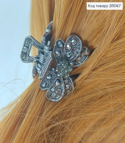 Краб металл Цветочек металлик с камнями 215067 фото 1