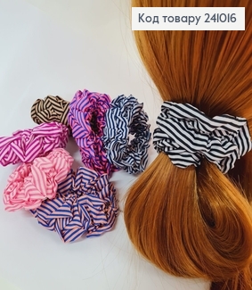 Резинка тканина об'ємна зебра в асорт. 241016 фото