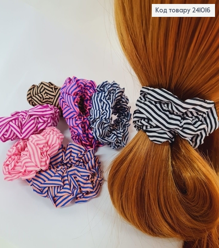 Резинка тканина об'ємна зебра в асорт. 241016 фото 1