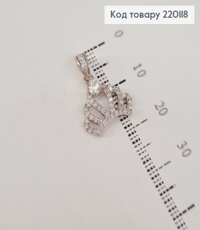 Кулон Корона с камешками родованное  Xuping 220118 фото