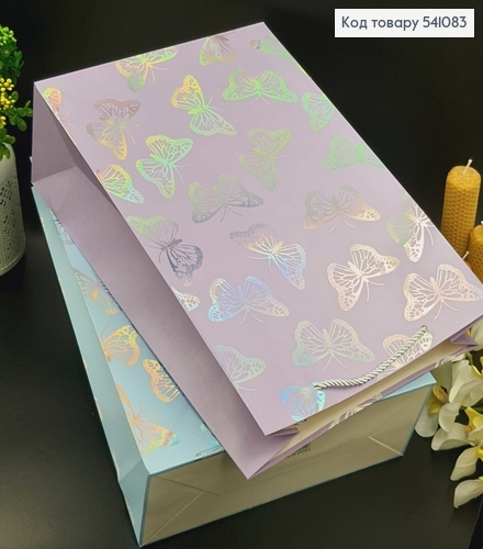 Пакет бумажный "Бабочки", 30х41,5х12см, в ассорт. 541083 фото 1
