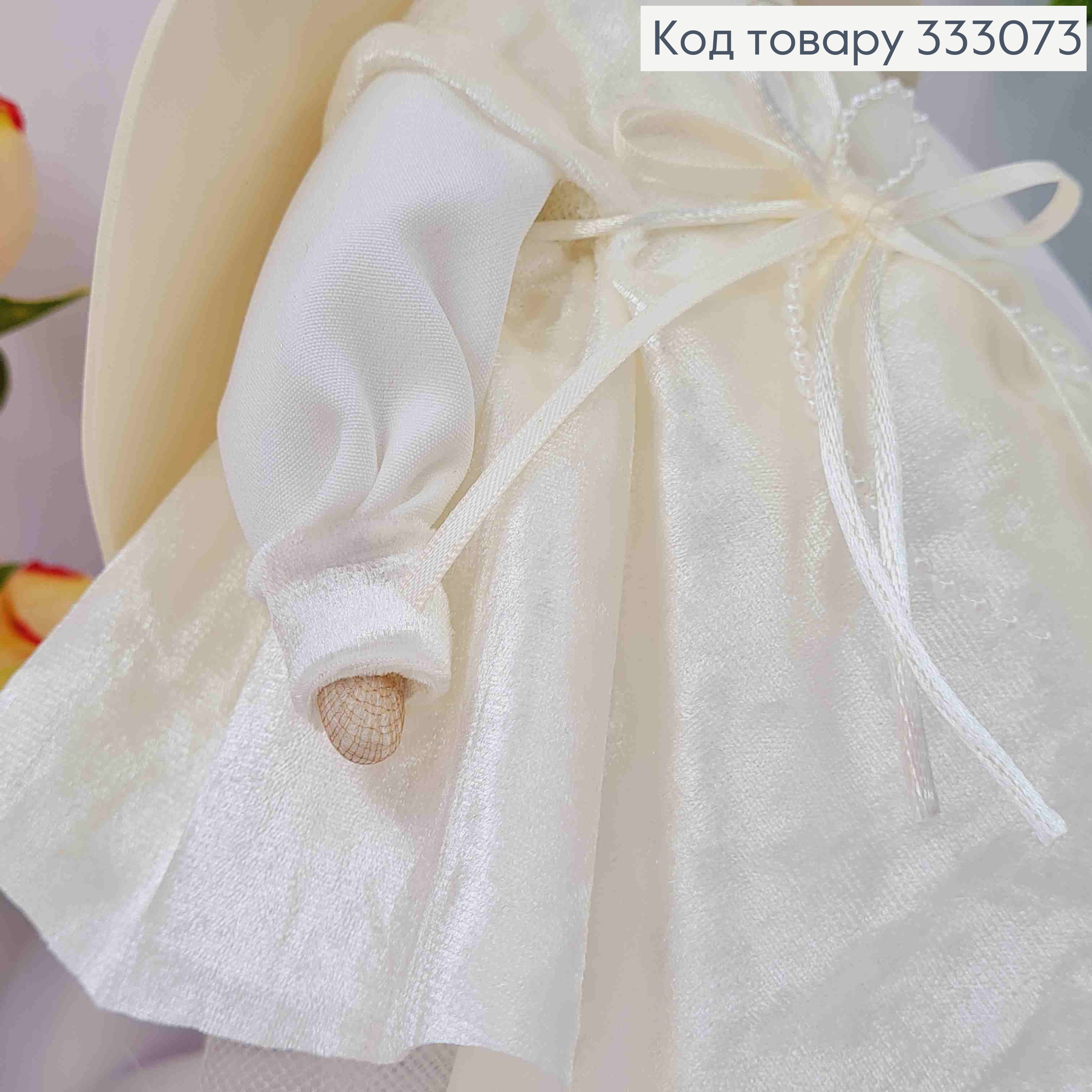 Кукла Девочка "ЯНГОЛЯТКО" в Белом наряде, высота 29см, ручная работа, Украина 333073 фото 3