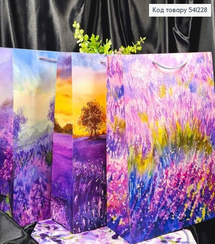 Пакет бумажный с принтом "Весенний пейзаж", 40*31*12см, в ассортименте 541228 фото 1