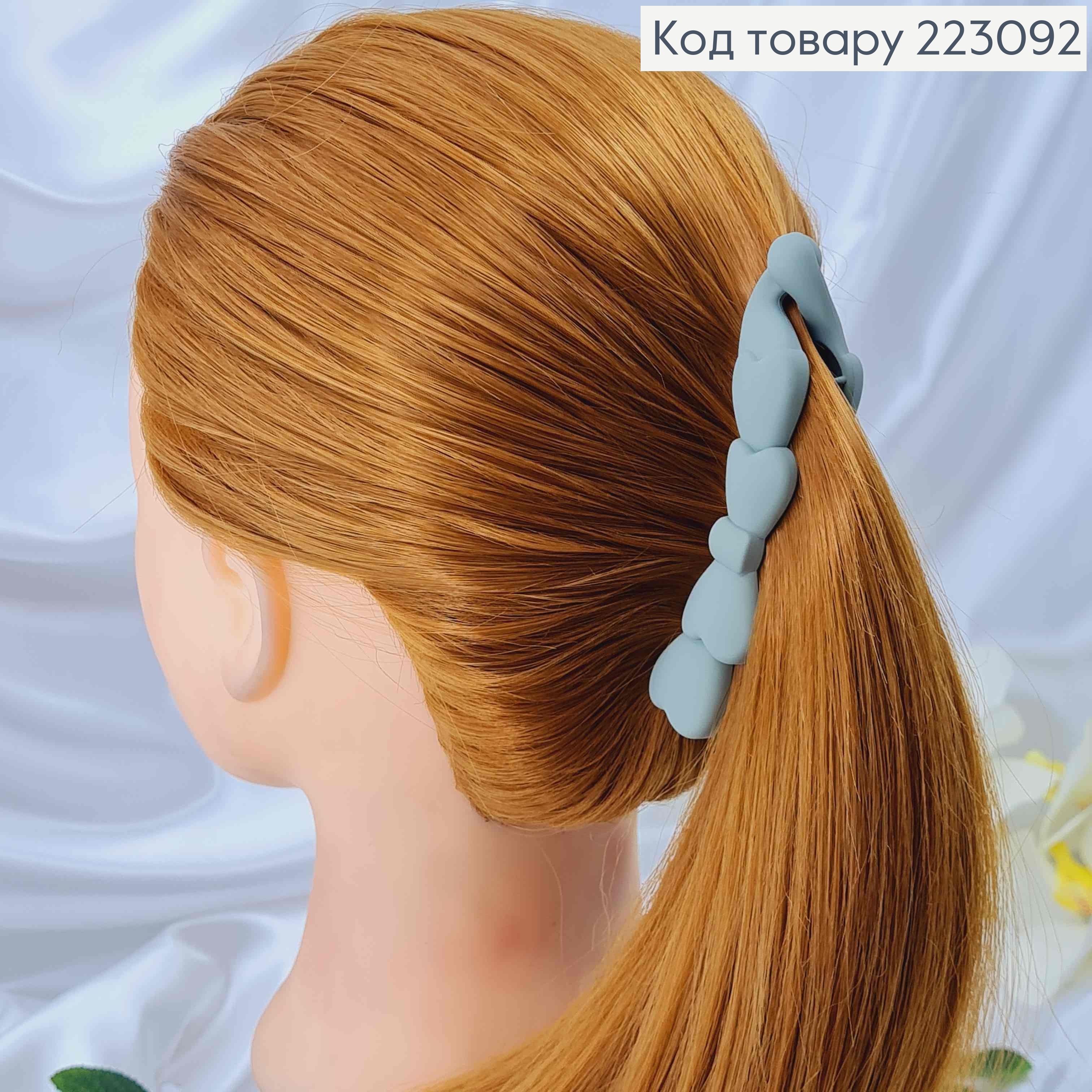 Заколка банан пластик 10см "Бантик" матовый в ассорт. 223092 фото 2