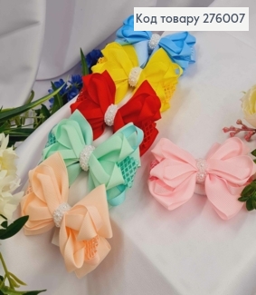 Резинка, БАНТ репсовый, Яркого цвета в ассортименте, 9*7,5см, Ручная работа 276007 фото