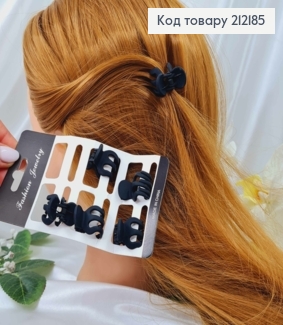 Краб пластик, "ПАВУЧОК", матовий, чорного кольору, 2см. Набір 6шт. 212185 фото