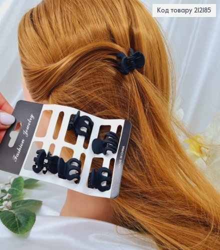 Краб пластик, "ПАВУЧОК", матовий, чорного кольору, 2см. Набір 6шт. 212185 фото 1