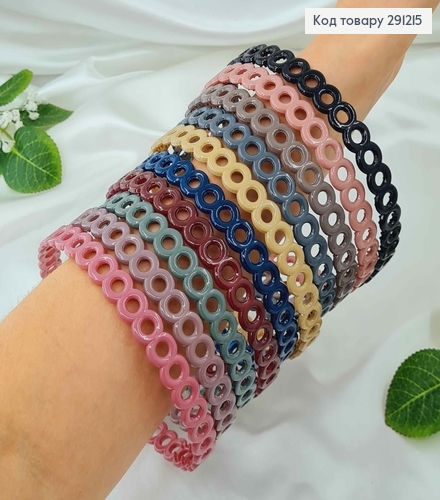 Обруч пластик "Колечко" 1,3см, цвет пастельный в ассортименте. 291215 фото 1