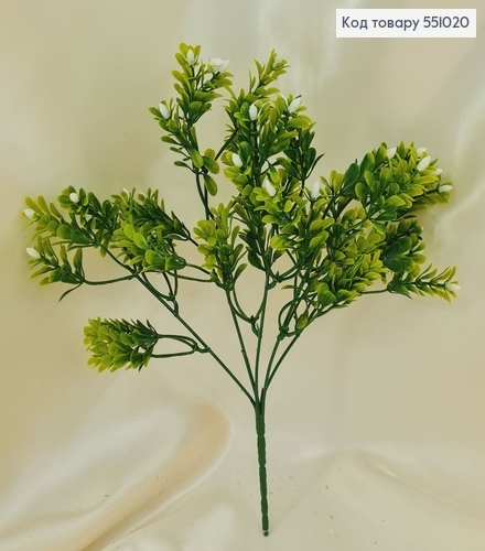 Искусственный цветок мирит белый пластик с 5 веточек 31 см 551020 фото 1