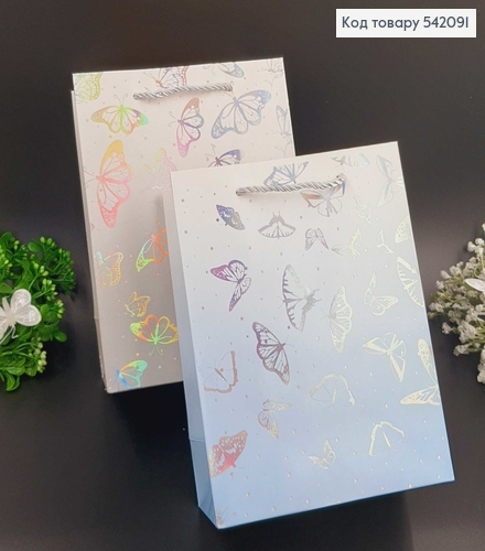 Пакет бумажный "Бабочки", 18х24х8см, в ассорт. 542091 фото 2