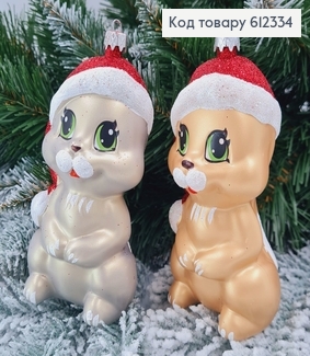 Новогодняя фигура Заяц в шапке, в ассорт., 14*6,5см, Украина 612334 фото