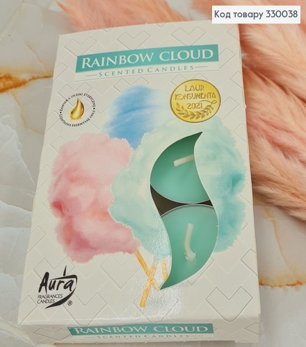 Аромасвечка таблетка BISPOL Радужные облака 6 шт/4 часов, 15-320 330038 фото 1