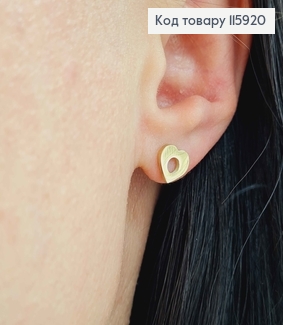 Серьги гроздики, Сердечки лимонного цвета, с круглым отверстием, 8мм, Xuping 18K 115920 фото