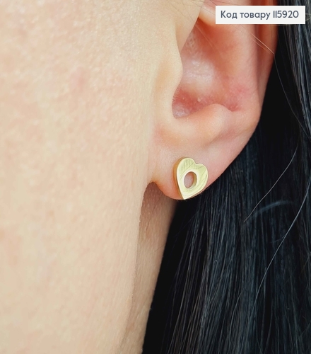 Серьги гроздики, Сердечки лимонного цвета, с круглым отверстием, 8мм, Xuping 18K 115920 фото 1