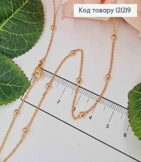 Цепочка, витое плетение, с шариками, дл. 45см, Xuping 18К 121219 фото