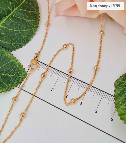 Цепочка, витое плетение, с шариками, дл. 45см, Xuping 18К 121219 фото 1