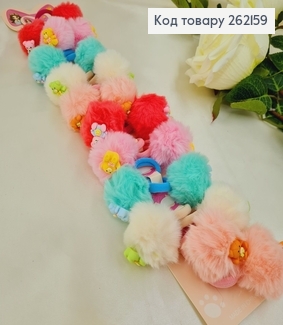 Резинка детская Пушок мишка цветная 20 шт/уп 262159 фото