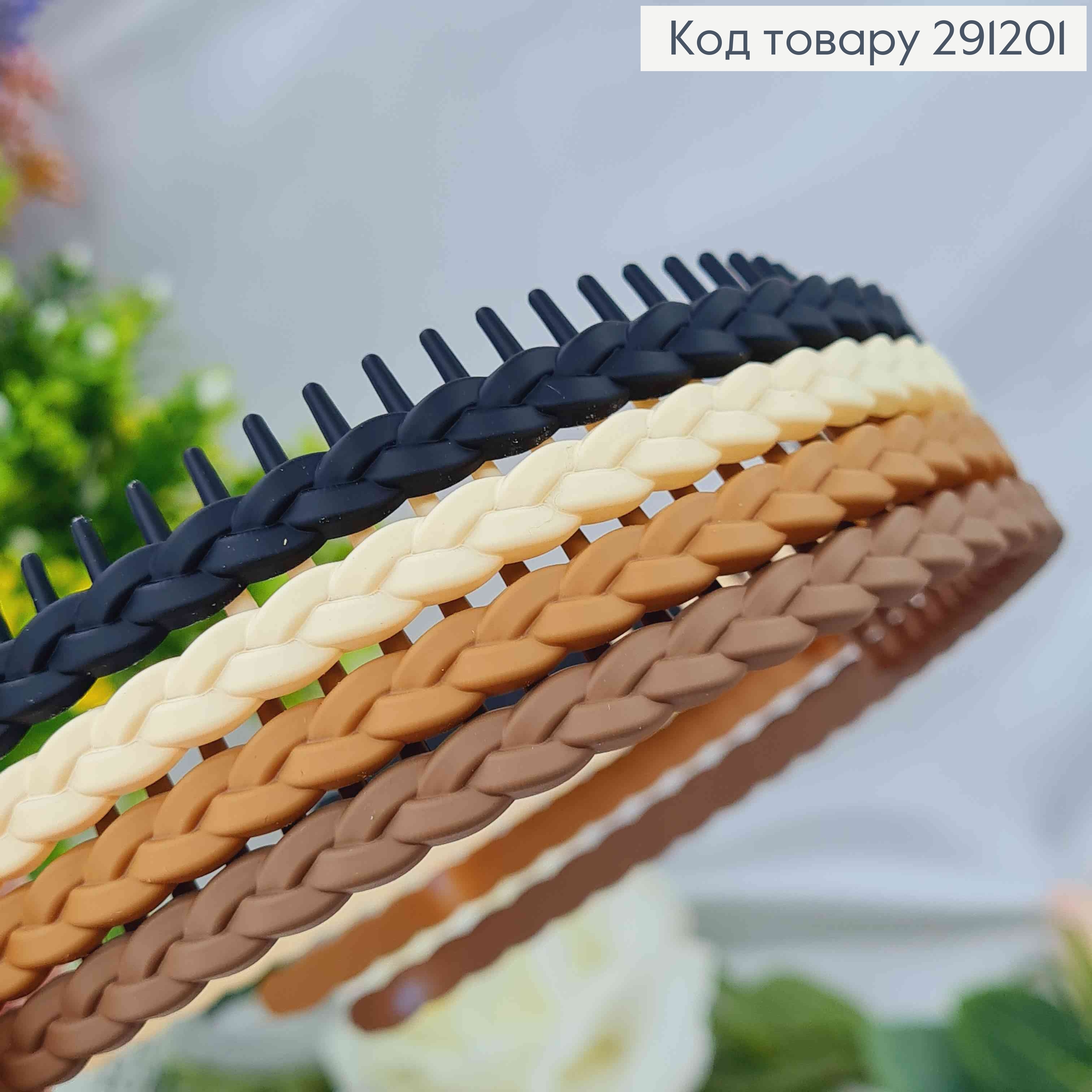 Обруч каучук, Косичка шир.0,7см, цвета в ассорт. 291201 фото 2