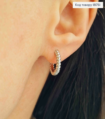 Серьги кольца "Спираль", диаметр 1,4см, Xuping 181761 фото 1