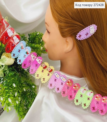 Набір дитячих заколок тік-так, Фігурні з милими Овечками, 20шт/уп 272428 фото 1