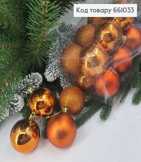 Набор шаров 60 мм янтарь Китай 16шт/уп 661033 фото
