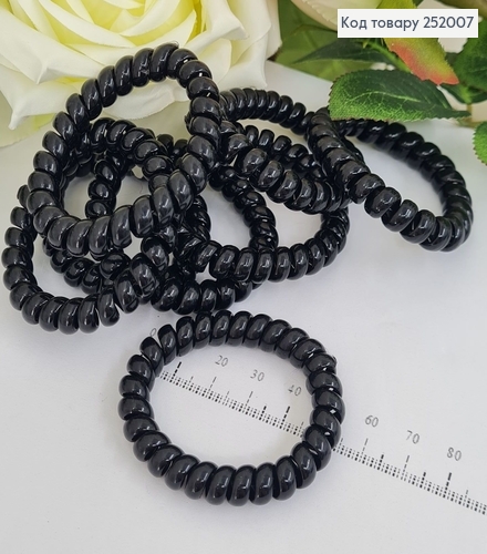 Резинка Пружинка №7 5,5 см чорна глянець  252007 фото 1