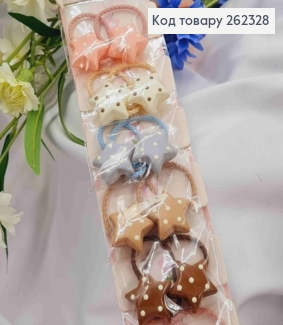 Набор резинок (20шт),ЗВЕЗДКА, размер 3см,резка 3см, цвета в ассорт, 262328 фото