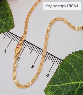 Цепочка пластинками 3мм, длина 45см Xuping 18K 121064 фото