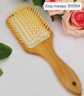 Щетка для волос, Деревянная, Массажная, молочного цвета(24*8см) 300154 фото