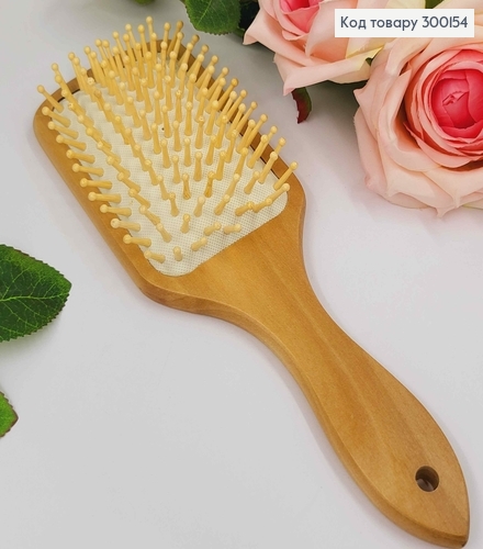 Щетка для волос, Деревянная, Массажная, молочного цвета(24*8см) 300154 фото 1