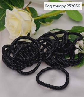 Резинка пружинка тоненька 4см чорна 252036 фото