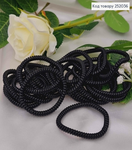 Резинка пружинка тоненька 4см чорна 252036 фото 1