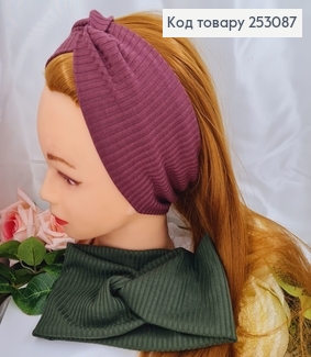 Повязка рубчик Мустанг бордовый/хаки в ассорт., 21*11,5см, ручная работа Украина 253087 фото