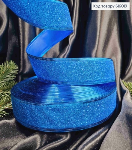 Лента Блеск СИНЯЯ, ширина 4см, длина 100 ярдов (90м) 616019 фото 1