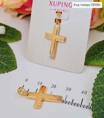 Крестик с камешками, 2,4*1,5см, Xuping 18K 130561 фото 1