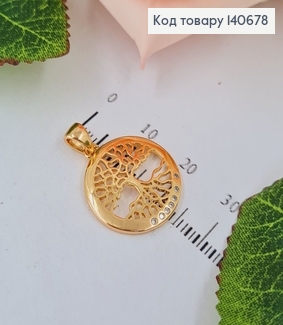 Кулон Дерево в оправе с камнями, 1,8см, Xuping 18К 140678 фото